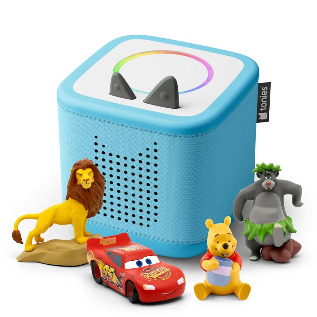 Toniebox 2 Audio Player Disney Bundle w/ Lightning McQueen, Simba, Winnie the Pooh & Baloo