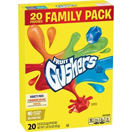 120-Count Betty Crocker Gushers Fruit Flavored Snacks
