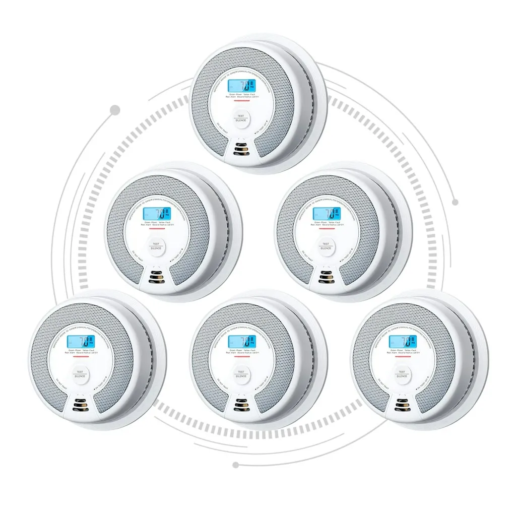 X-Sense SC07-W Wireless Interconnected Smoke & CO Detector 6-Pack