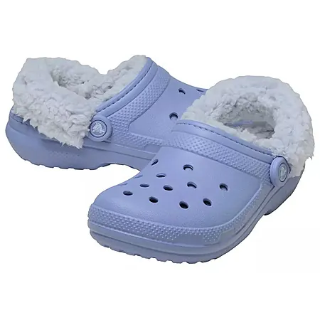 Crocs Classic Fleece Backstrap Clog Shoes (Blue Haze)
