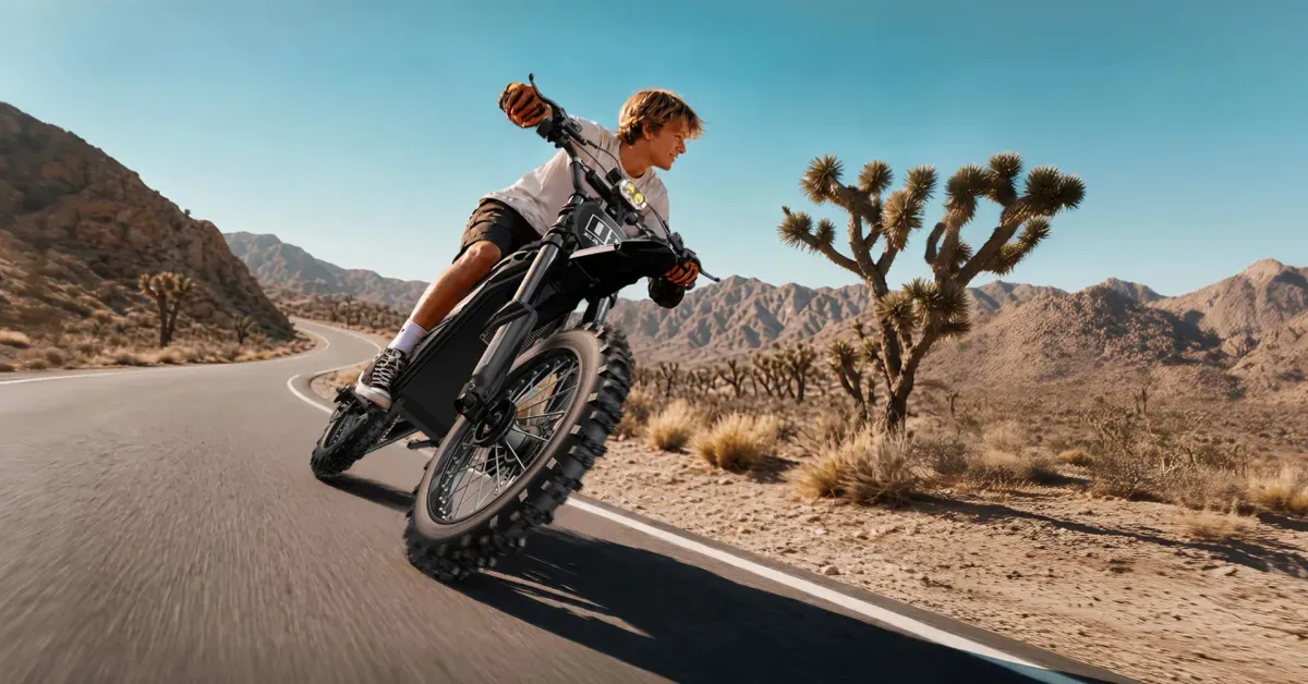 ENGWE’s new Eagle Electric Dirt Bike with a FREE bike lock and leg bag