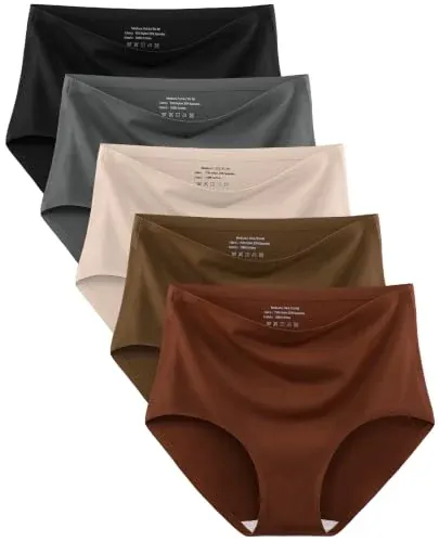 MISSWHO No Show High Waisted Seamless Womens Underwear 5 Pack