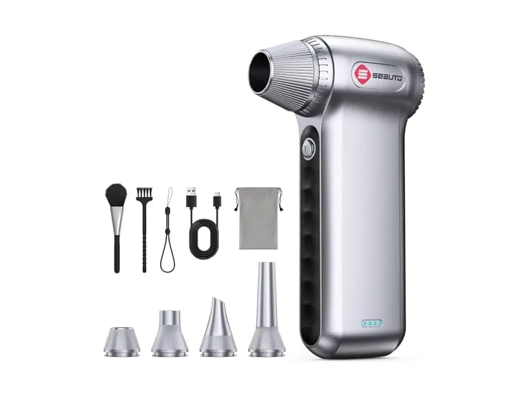 Viborell 180,000 RPM Cordless Electric Air Duster w/ 3-Speed & 4 Nozzles