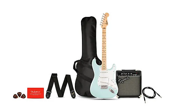 Squier Sonic Stratocaster Electric Guitar Pack w/ Fender Frontman 10G Amp
