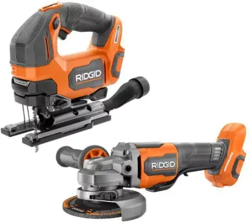 Rigid 18V Brushless Cordless 2-Tool Combo Kit with Jig Saw and Grinder (Tools Only)