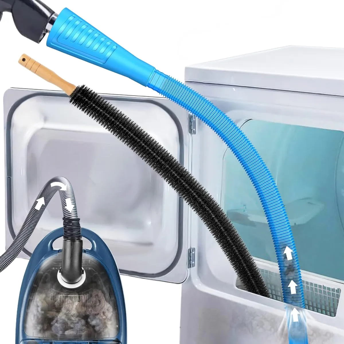 Sealegend Dryer Vent Cleaner Vacuum Hose Attachment + Cleaning Brush