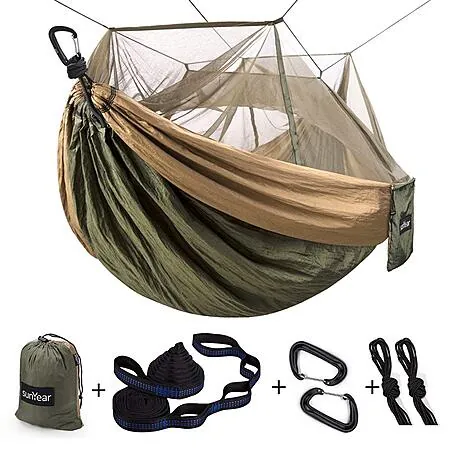 106" Sunyear Camping Hammock w/ Mosquito Net