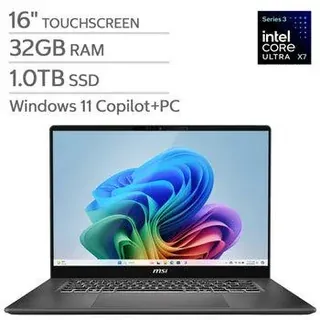 MSI Prestige 16" OLED 2880 x 1800 Touch - Intel Core Ultra X7 358H - 32GB RAM - 1TB SSD