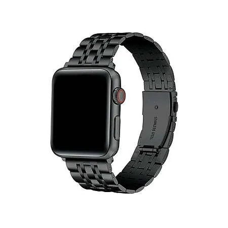 Posh Tech Apple Watch Quinn Studded Stainless Steel Black Band