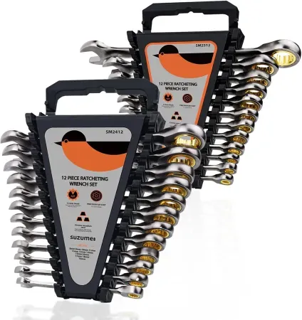 24-Piece SUZUME SAE and Metric Ratcheting Wrench Set