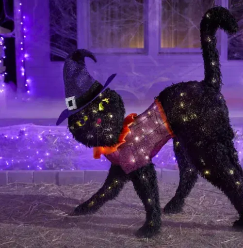 Home Accents Holiday 3.5 FT Halloween Classics LED Black Cat