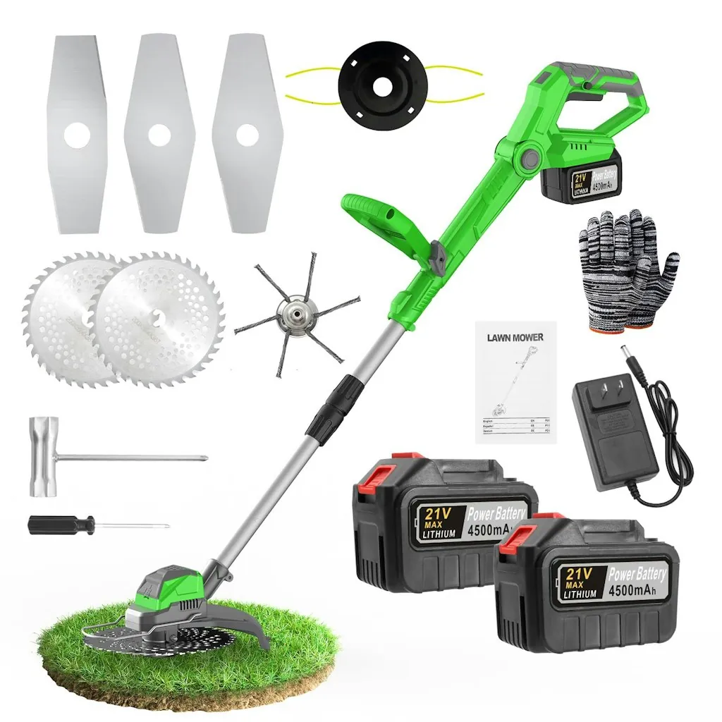 21V Cordless 4-in-1 Weed Wacker w/ 2 Batteries
