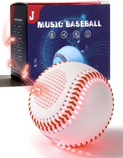 Light Up & Glow-in-the-Dark Baseball with Bluetooth Speaker