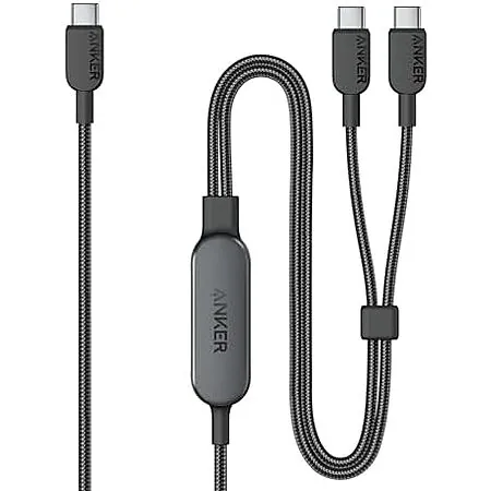Anker 2-in-1 USB-C to 2x USB-C 140W Max Fast Charging Cable: 6' $16, 4'