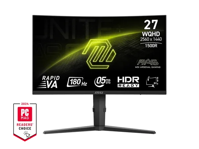 MSI 27" Curved 2560 x 1440 180HZ VA Panel MAG 275CQPF