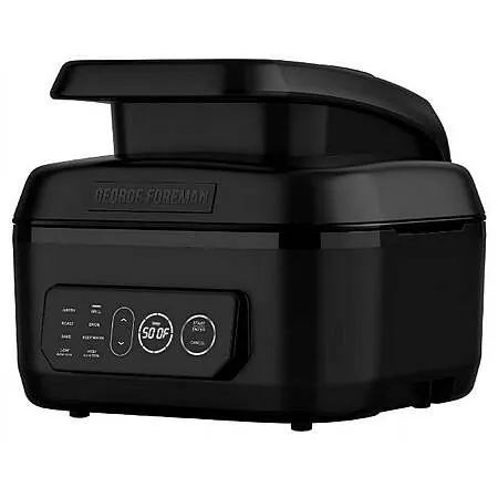 6-Qt George Foreman 7-in-1 Electric Indoor Grill & Air Fryer (Black)