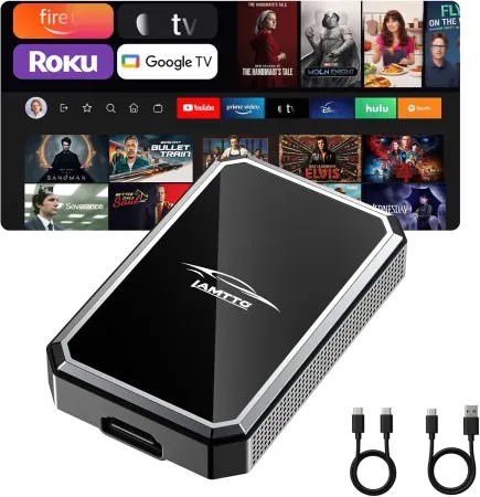 LAMTTO 2-in-1 Car TV Mate Pro Wireless CarPlay Adapter w/ HD Media Port Input