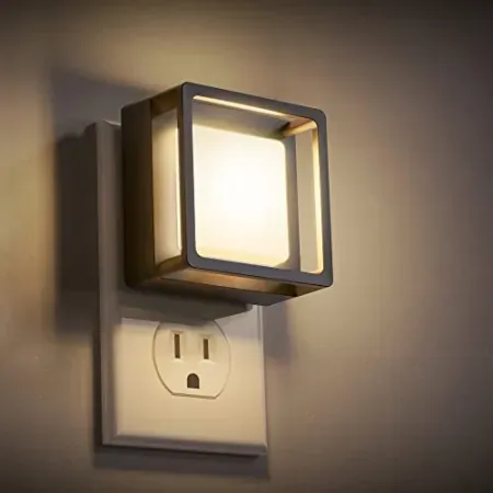 2-Pack DORESshop LED Dimmable Night Light w/ Dusk-to-Dawn Sensor