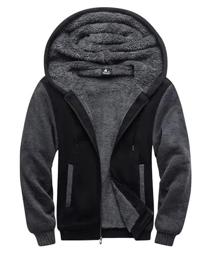 SCODI Heavyweight Fleece Sweatshirt Zip Up Thick Jacket M
