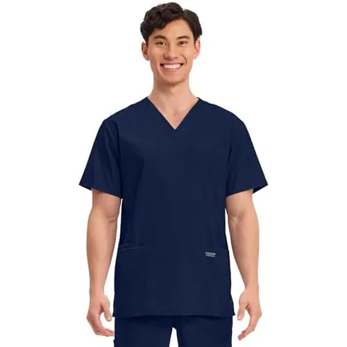 Cherokee WW Professionals Men's V-Neck Scrub Top 4 Pockets Medical Shirt