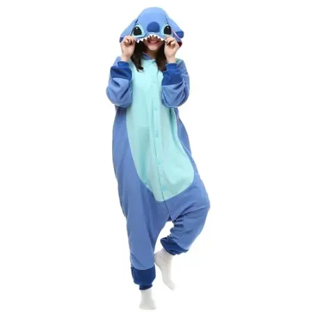 Wishliker Adult Onesie Stitch Halloween Costume / Pajamas