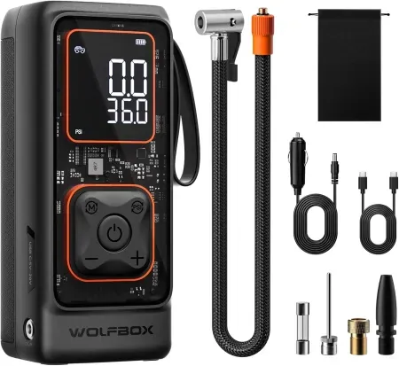 WOLFBOX 12000mAh 150PSI Portable Air Compressor / Tire Inflator