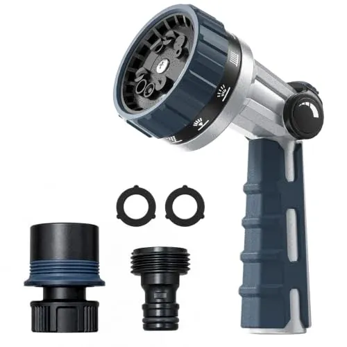 SUNPOW Heavy Duty Garden Hose Nozzle with 10 Spray Patterns