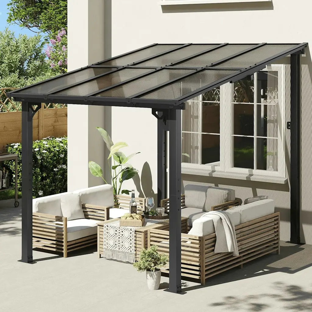 Aoxun 8x10-Foot Wall-Mounted Gazebo