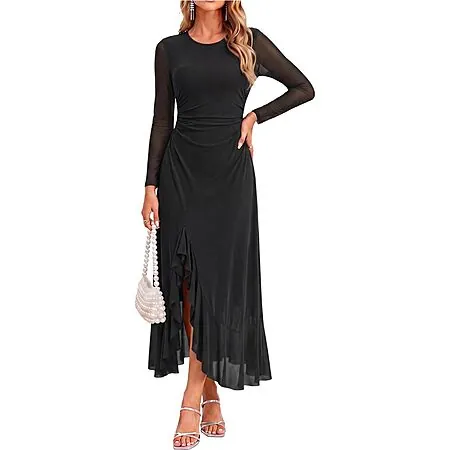 GRACE KARIN Women's Long Sleeve Maxi Mesh Dress (Various)