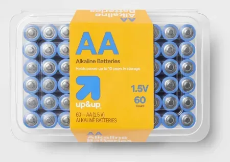 60-Count up & up 1.5V AA Alkaline Batteries