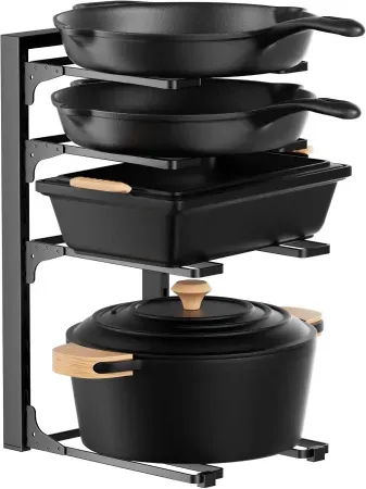 MUDEELA 4-Tier Under Cabinet Pot and Pan Organizer