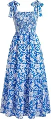 Kate Kasin Summer Women's Floral Boho Maxi Dress