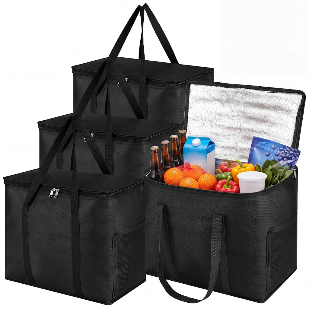 Insulated Reusable 30L Grocery Bags 2-Pack