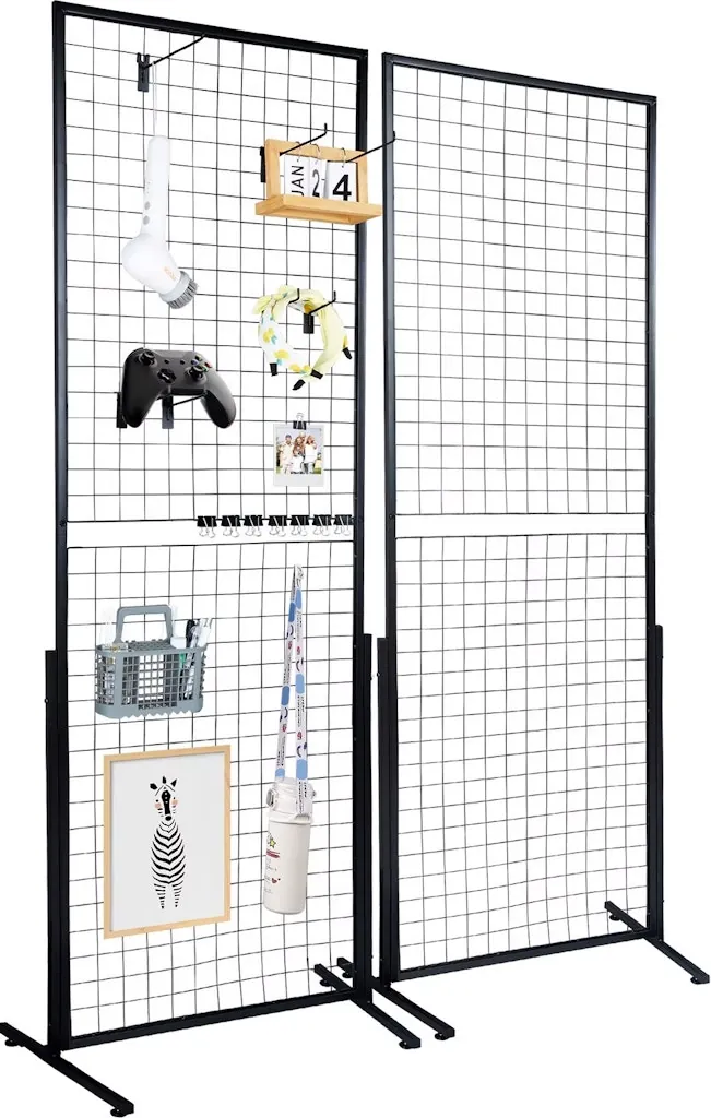 Vevor/SucceBuy Double-Sided Gridwall Panel Display Rack w/ Hooks 2-Pack