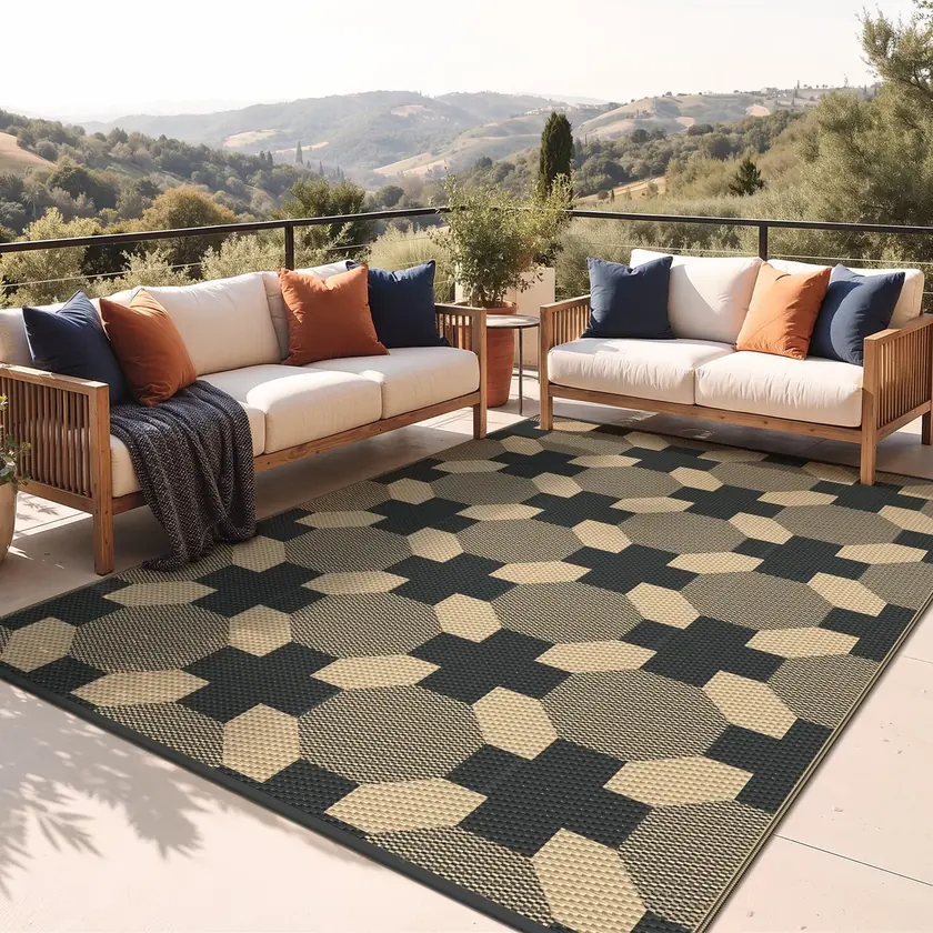 Kueth 6x9 Outdoor Plastic Rug