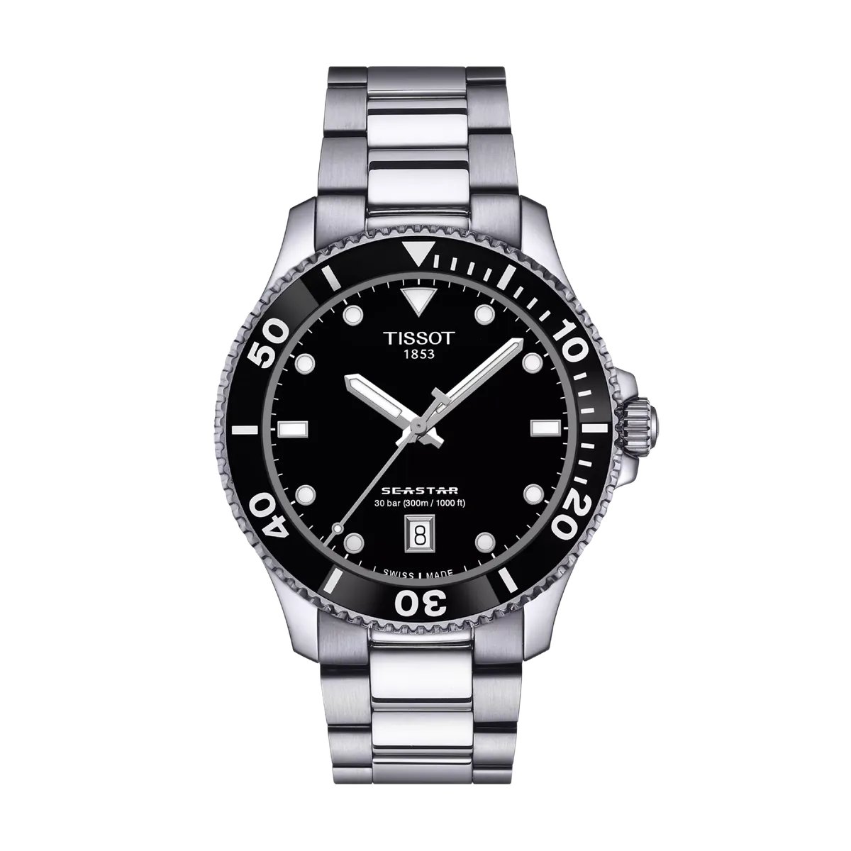 Tissot Seastar 1000 40mm Watch (Black Dial)