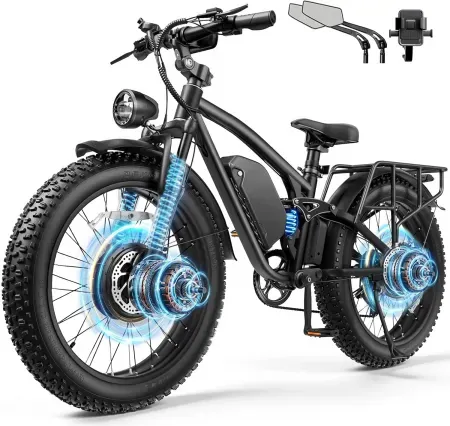 FRITTON 63V Electric Bike 6000W Dual Motor Ebike