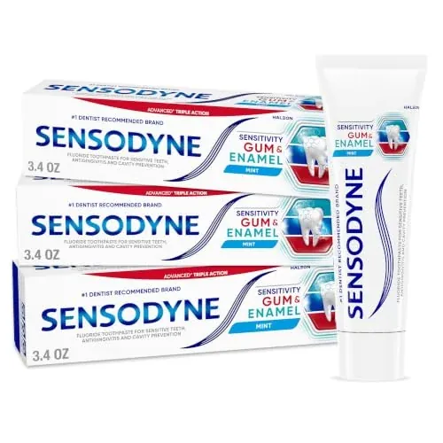 Sensodyne Sensitivity Gum and Enamel Toothpaste, 3.4 oz 3-Pack