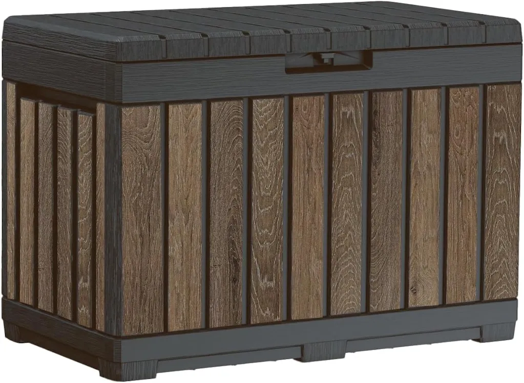 Keter Signature Everwood 50-Gallon Outdoor Storage Box