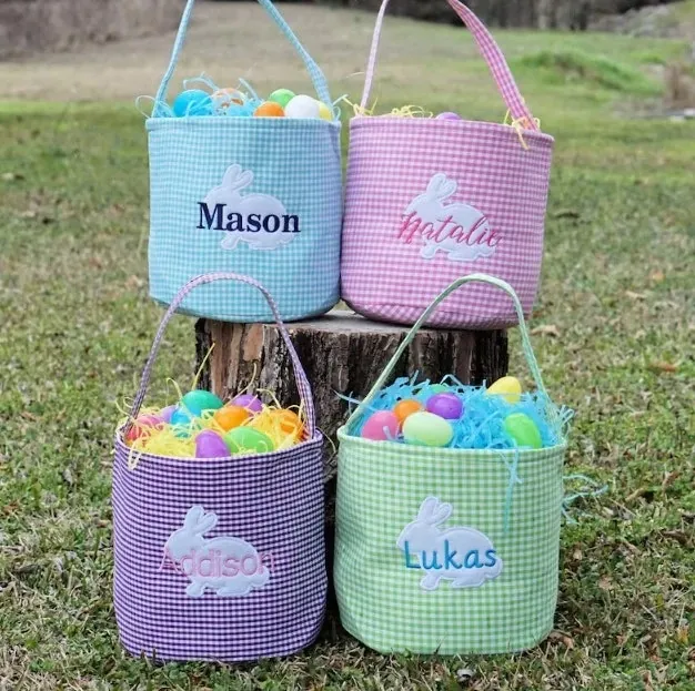 Personalized Embroidered Easter Basket for From $9.45 + free shipping
