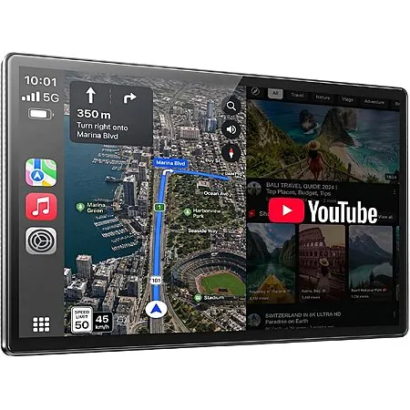 11" LAMTTO Wireless Carplay Screen w/ Backup Camera & Apps