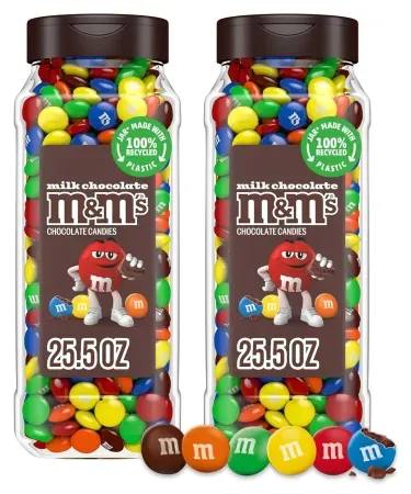 2-Pack 25.5oz M&M'S Milk Chocolate Candy Resealable Jars