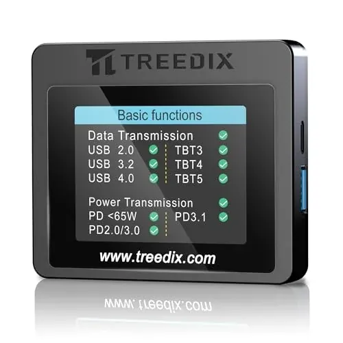 Treedix USB Cable Tester 2.4" Screen PD3.0/3.1