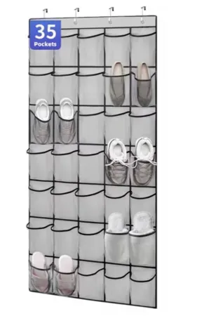 Aovky 35-Pocket Over The Door Shoe Organizer