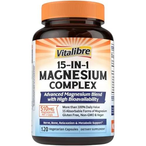 Vitalibre Magnesium Glycinate 180 Count