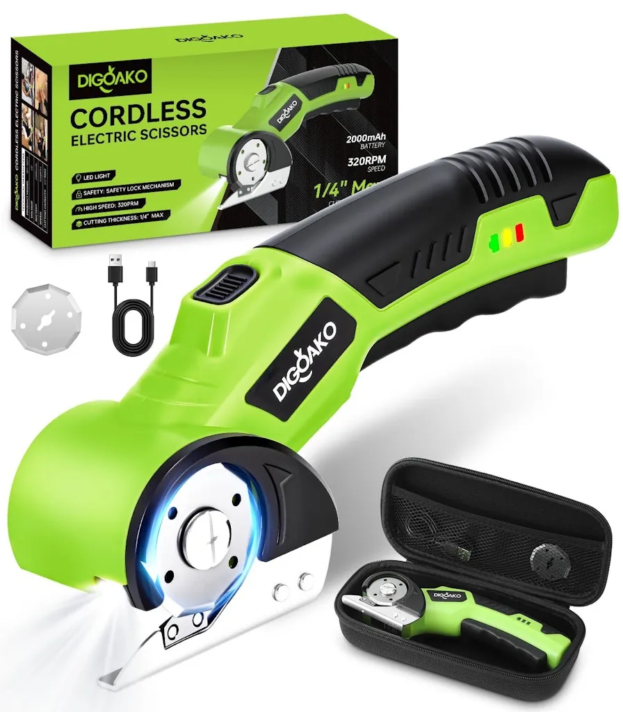 Cordless Electric Cardboard Cutter Scissors w/ LED Light