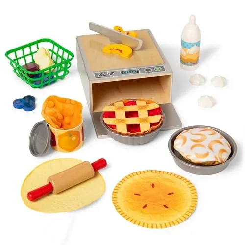 Melissa & Doug Make and Bake Pies Pretend Play Food Set with Squishy Dough