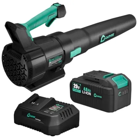 Garvee 20V / 650 CFM Leaf Blower w/ 4.0Ah Battery, Charger