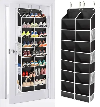 ULG Over The Door Shoe Organizer with 16 Large Pockets