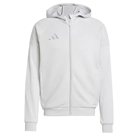 Men's adidas Tiro 25 Full Zip Hoodie w/ Front Zip Pockets (Team Light Grey)